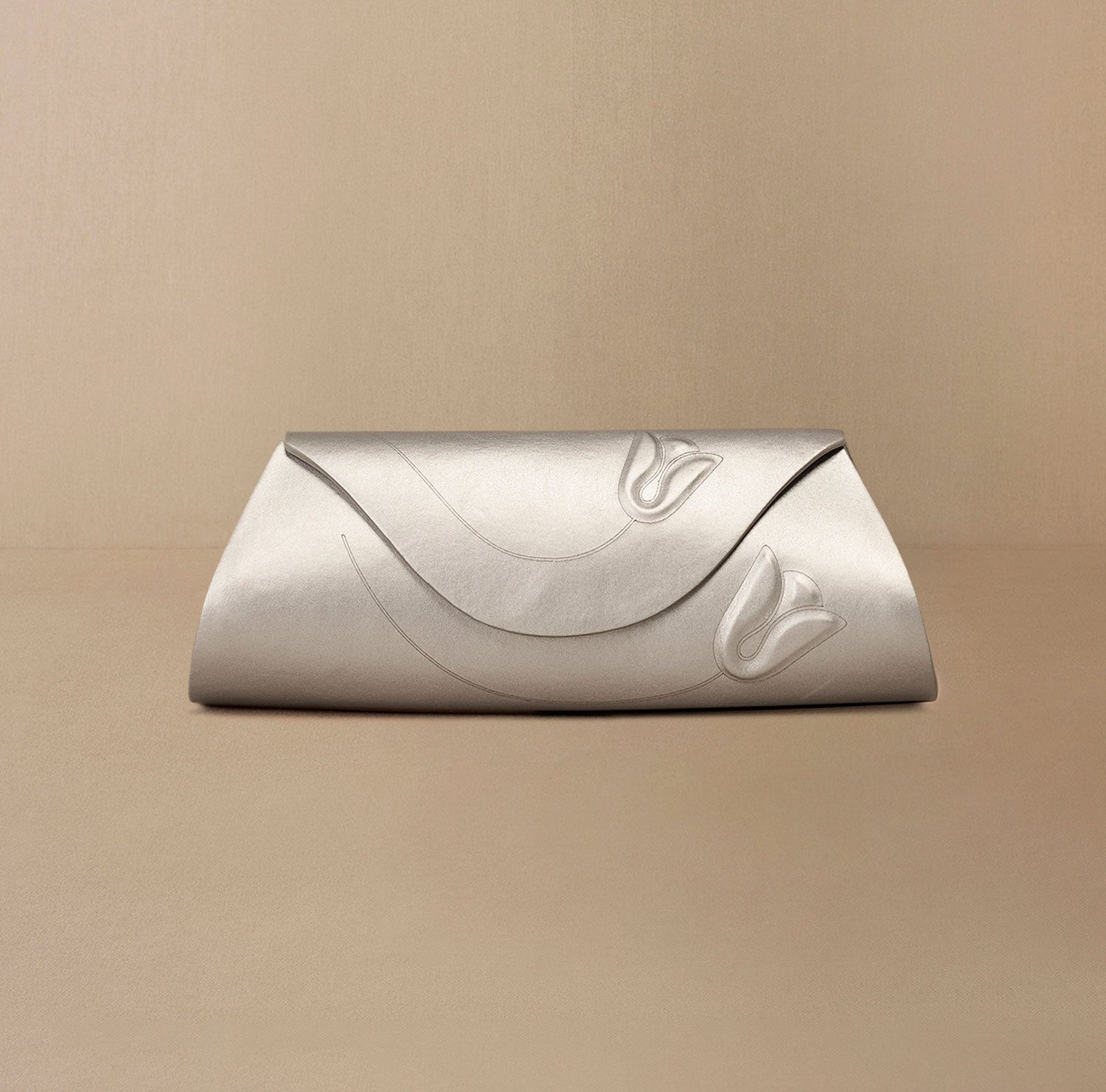Faux Leather Siara Clutch – Metallics