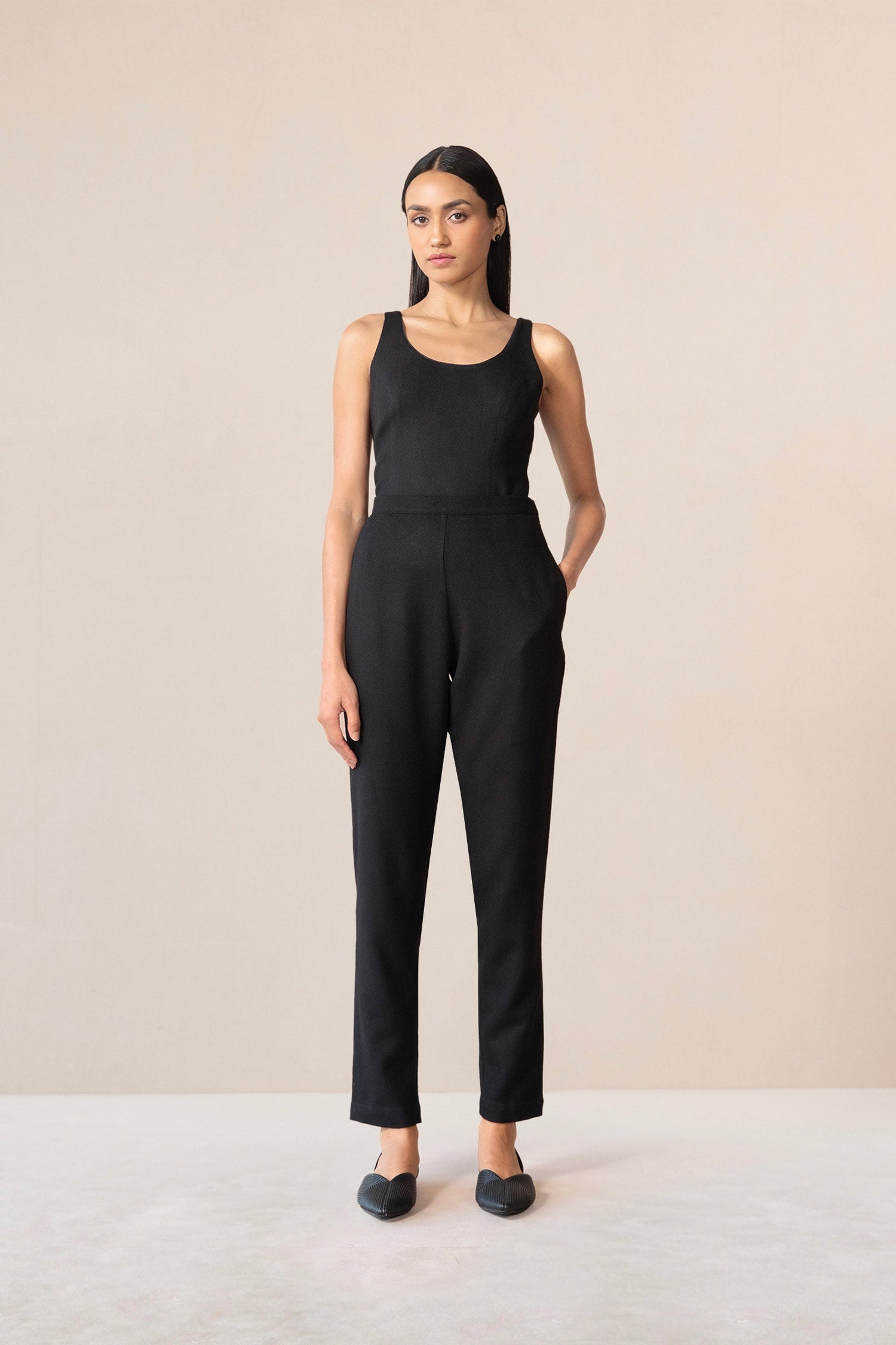 Wool Veda Abaya Set – Black