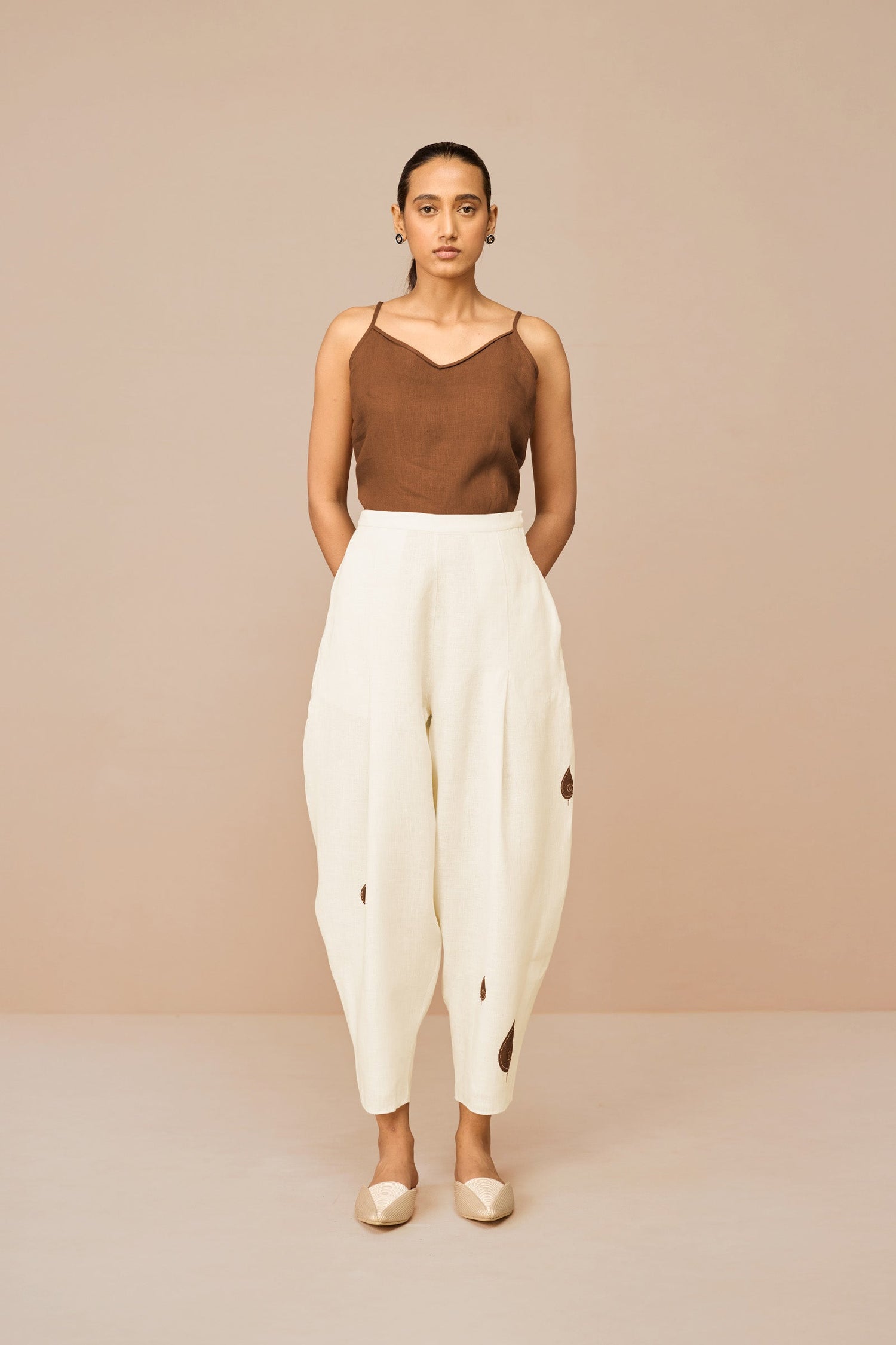 Linen Solene Shirt Set – Brown