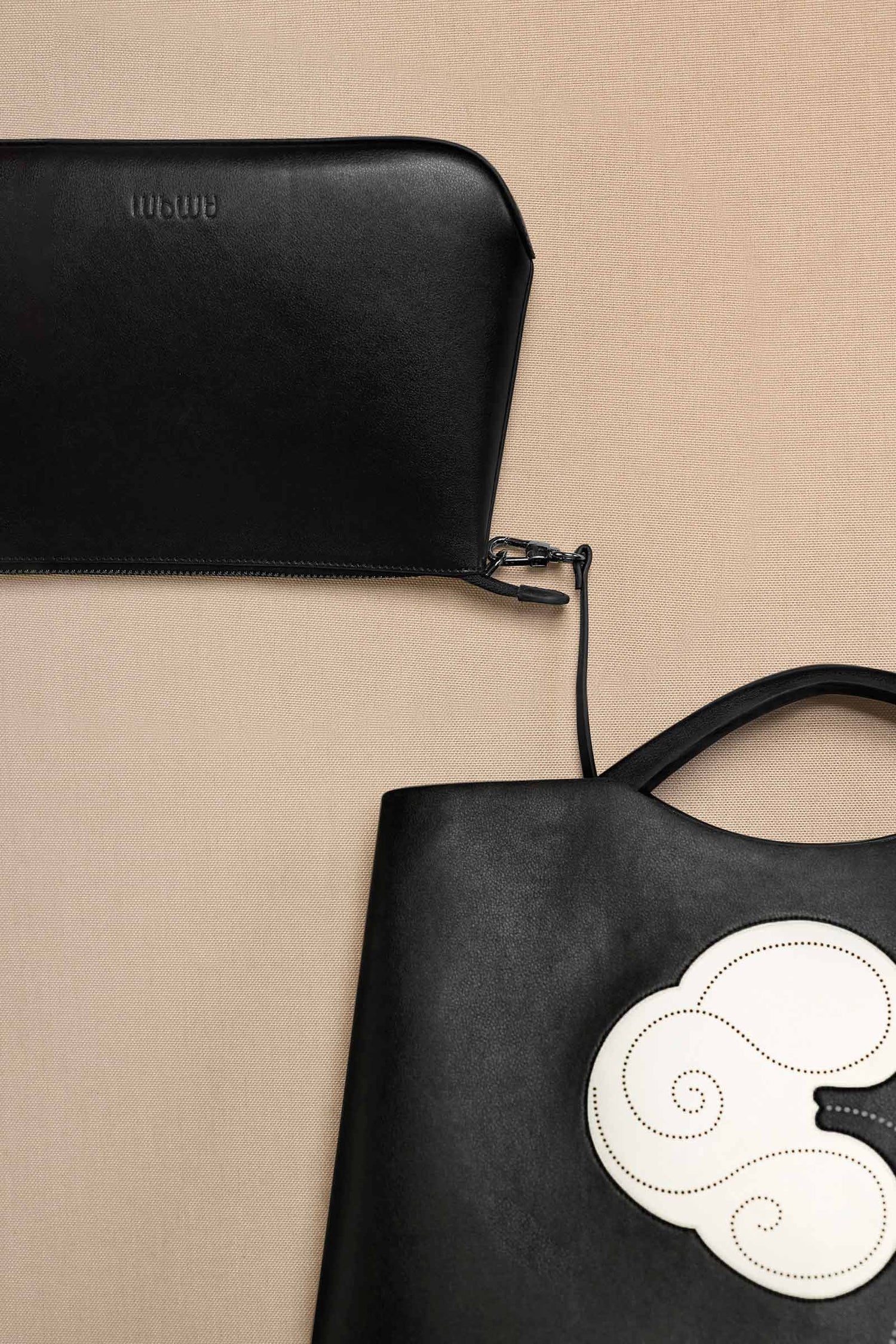 Faux Lether Dilbandi Tote Bag – Black