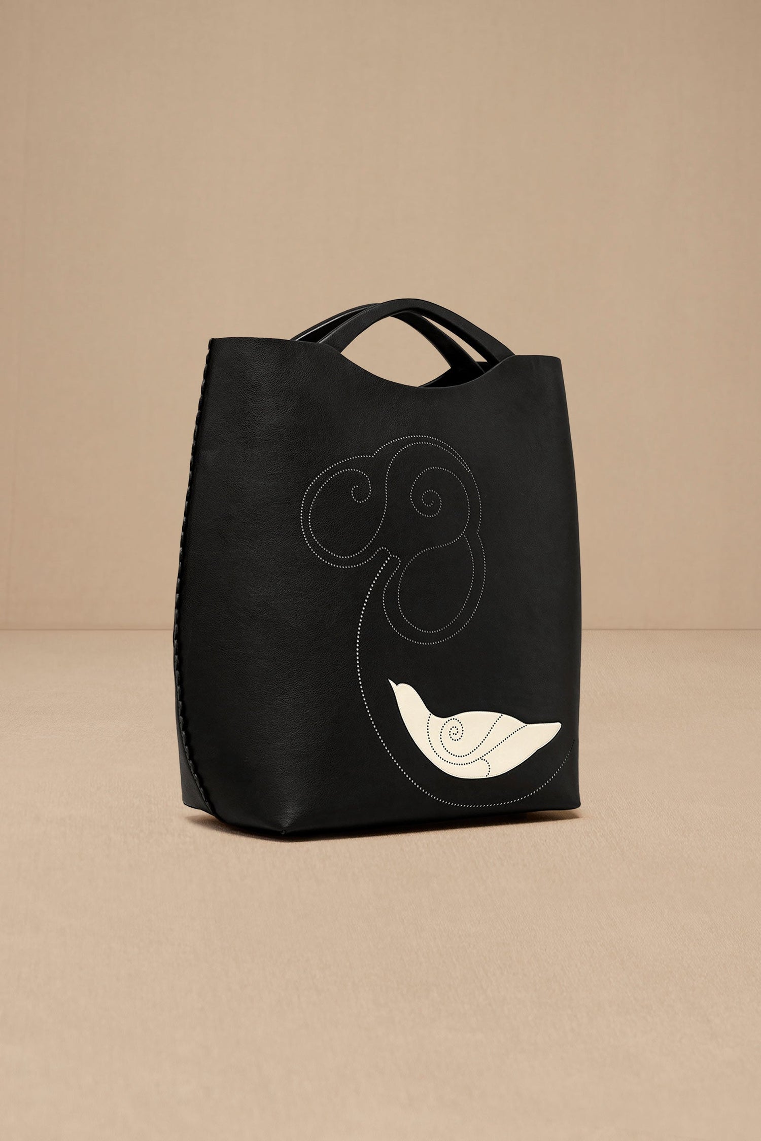 Faux Lether Dilmeet Tote Bag – Black