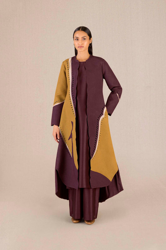 Chanderi Asira Jacket Set – Red