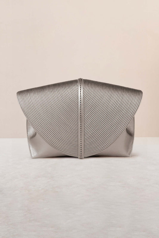 Faux Leather Myah Clutch – Metallics