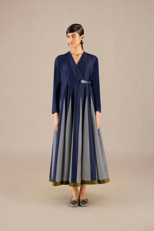 Chanderi Asma Dress – Blue