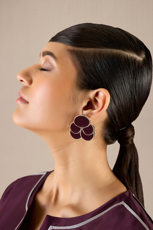 Enamel Ismat Earrings – Red