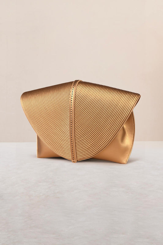 Faux Leather Myah Clutch – Metallics