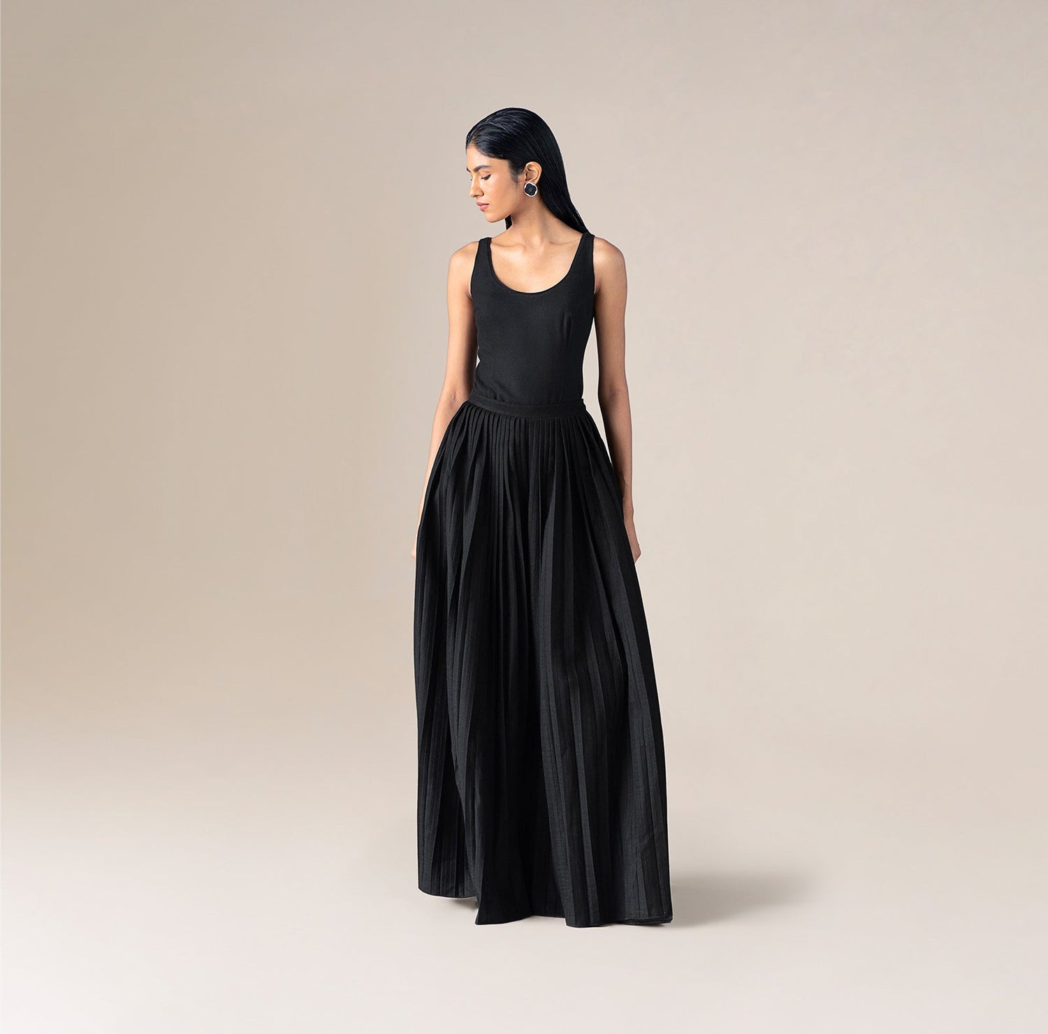  Wool Eliz Palazzo – Black