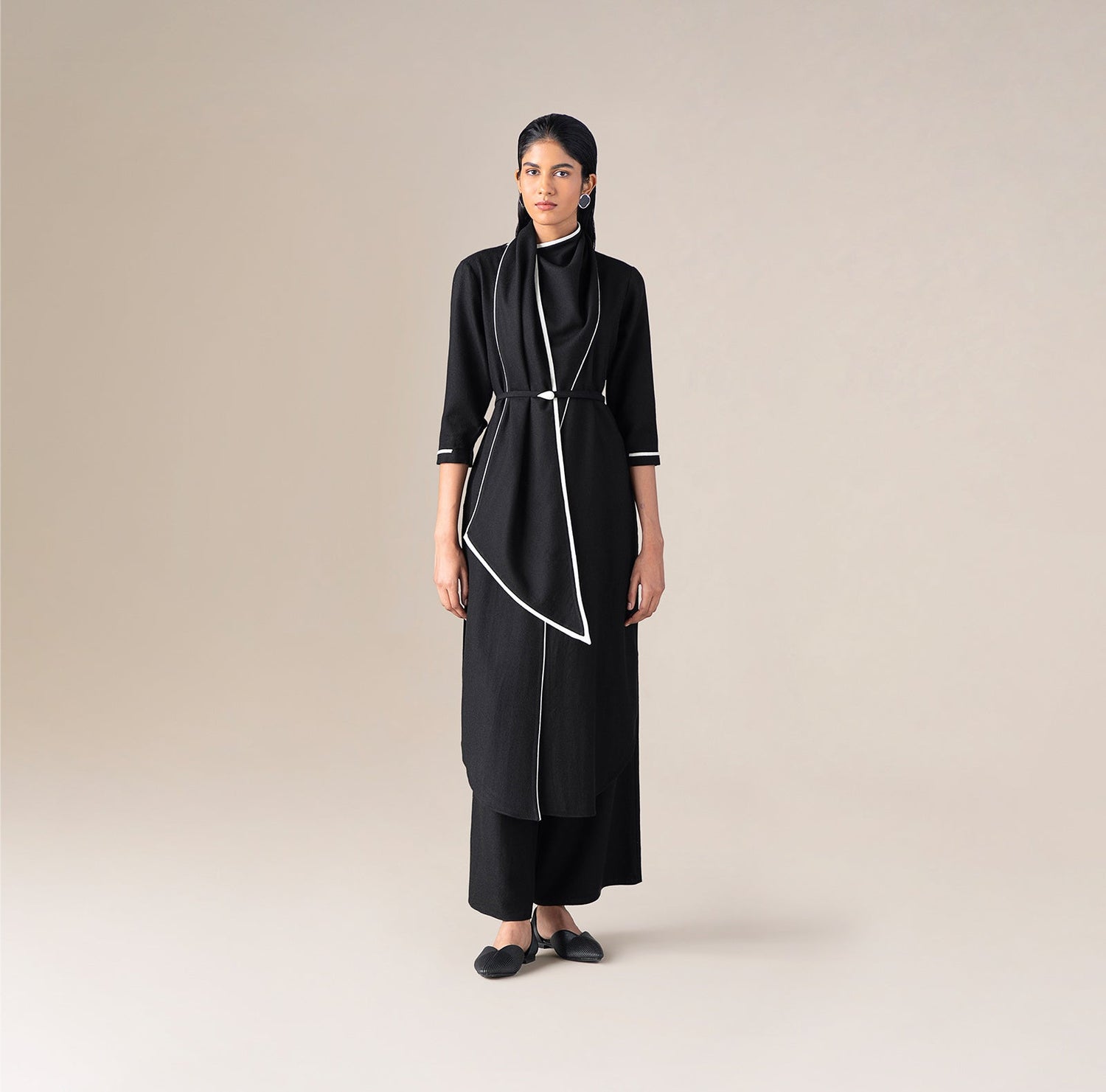  Wool Rezan Tunic Set – Black