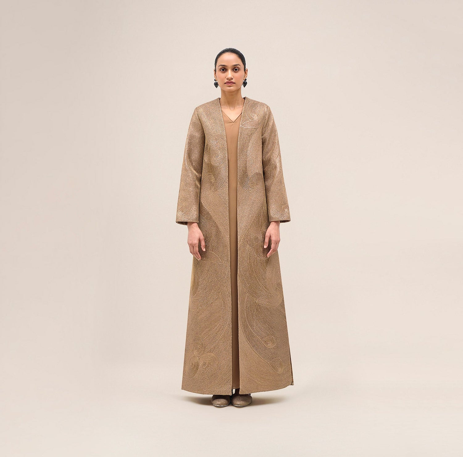  Cotton Zulfa Abaya Set – Metallics
