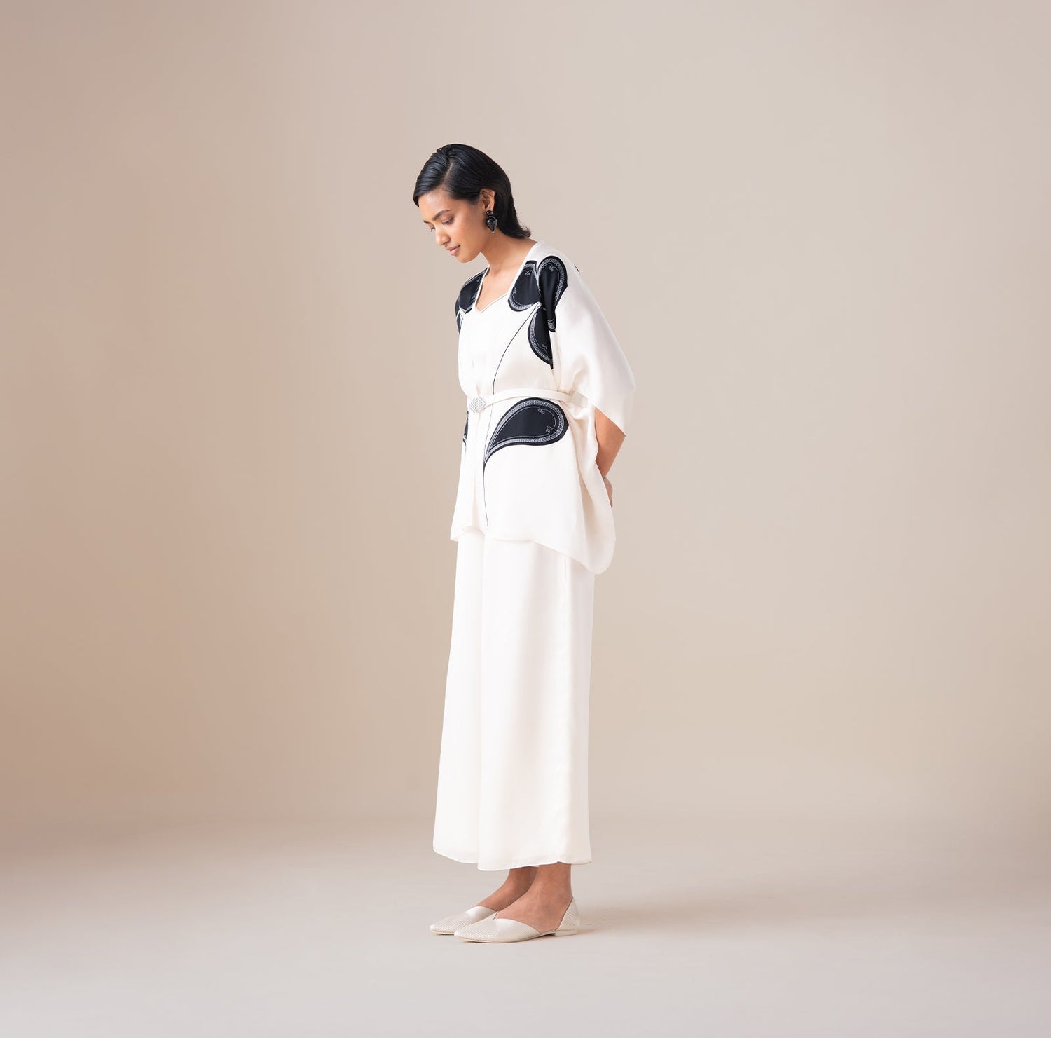  Silk Kanza Scarf – Ivory