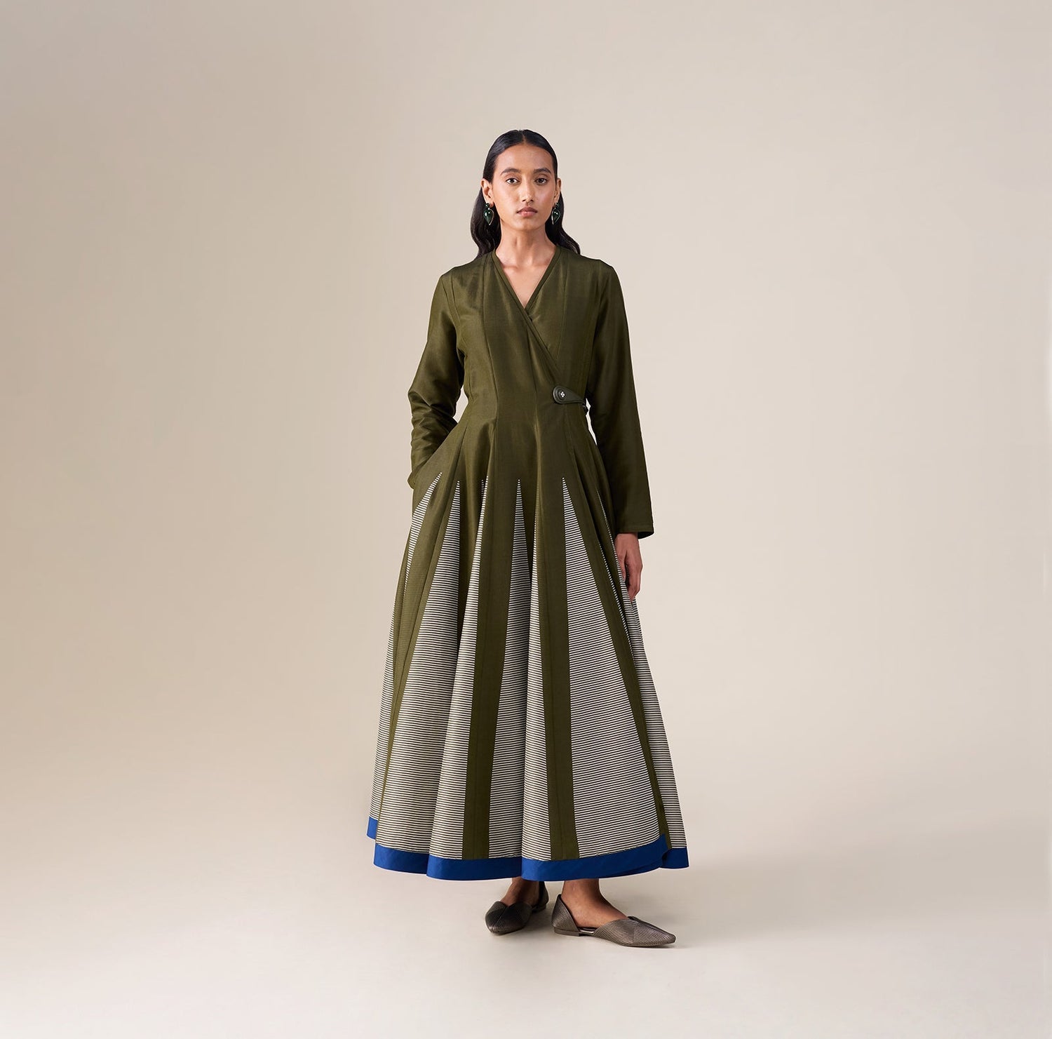  Chanderi Asma Dress – Green
