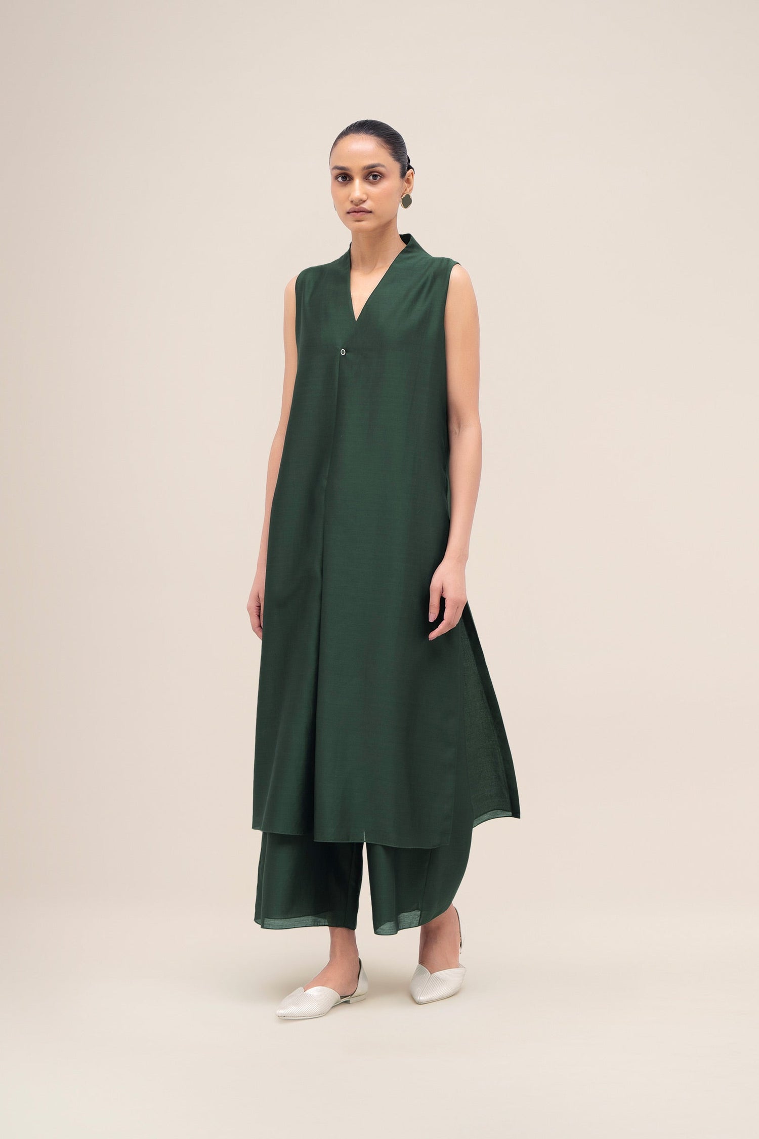  Silk Rinat Jacket Set – Green