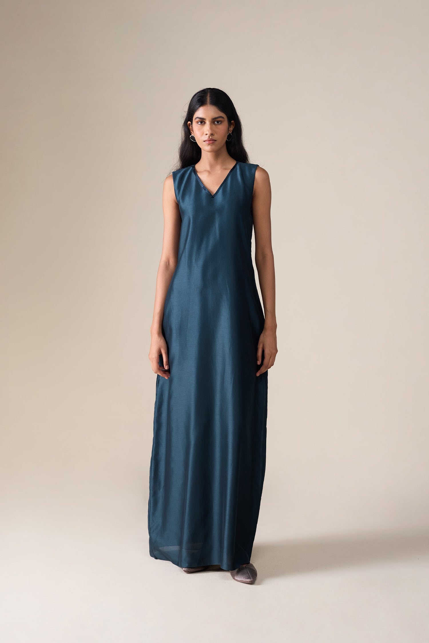  Silk Raziya Abaya Set – Blue