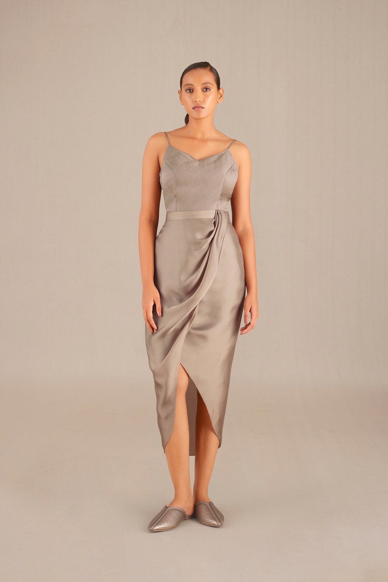 Effat Jacket Set - Metallic Silver JK  