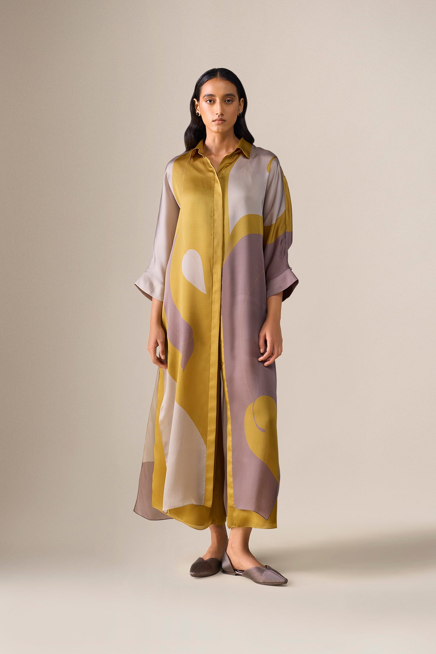  Organza Silfira Tunic Set – Yellow