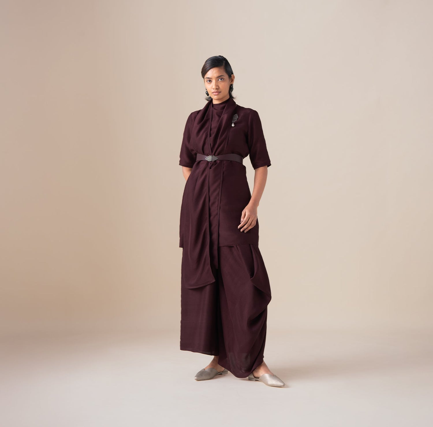  Silk Sera Tunic Set – Red