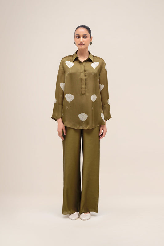 Organza Shirin Shirt – Green