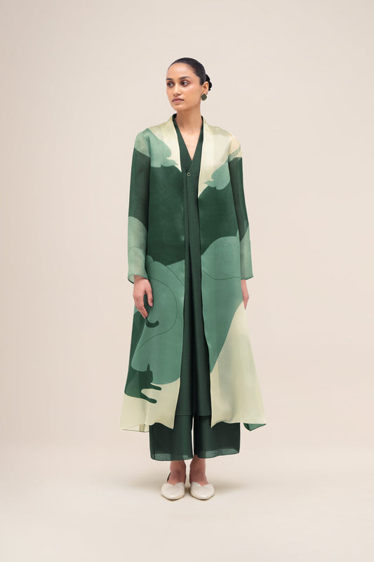 Silk Rinat Jacket Set – Green
