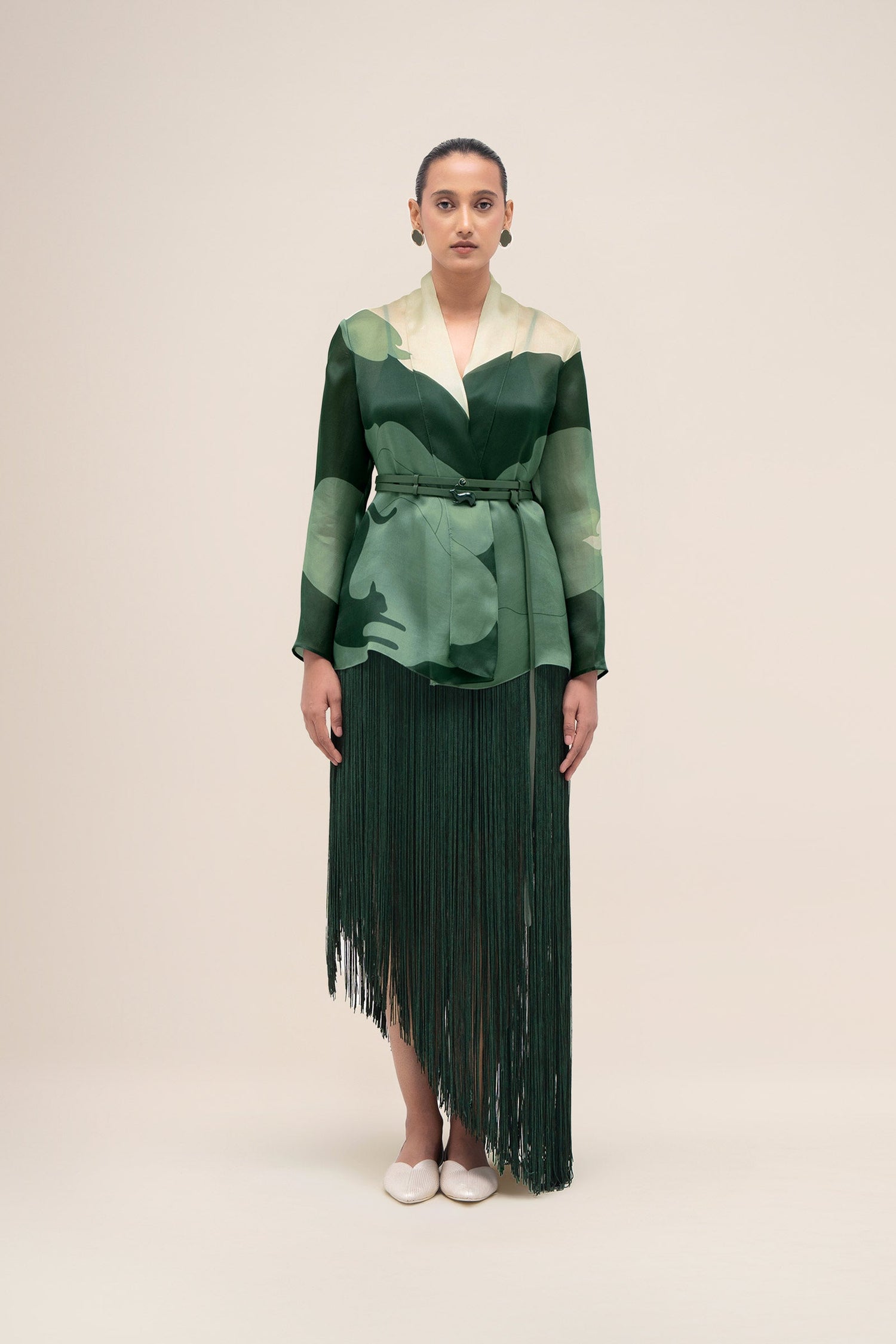  Organza Zohra Shirt – Green