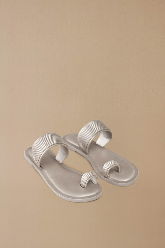 Faux Leather Renya Slip Ons – Metallics