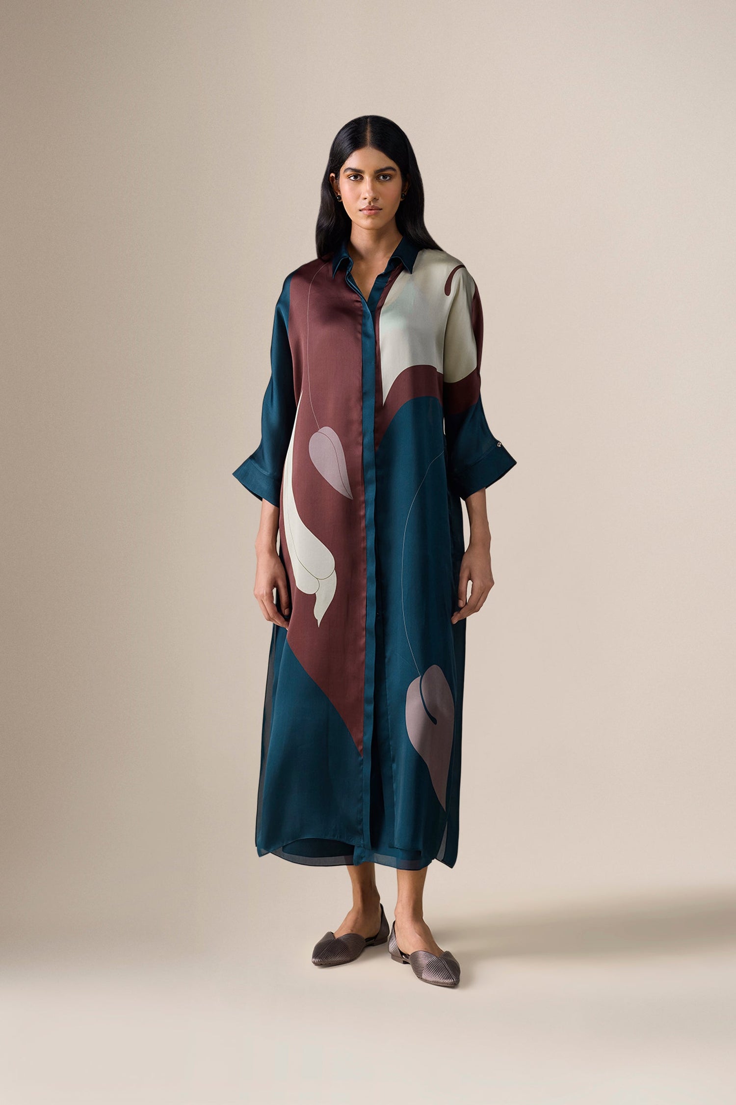  Organza Silfira Tunic Set – Blue