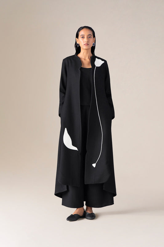 Wool Zahir Jacket Set – Black