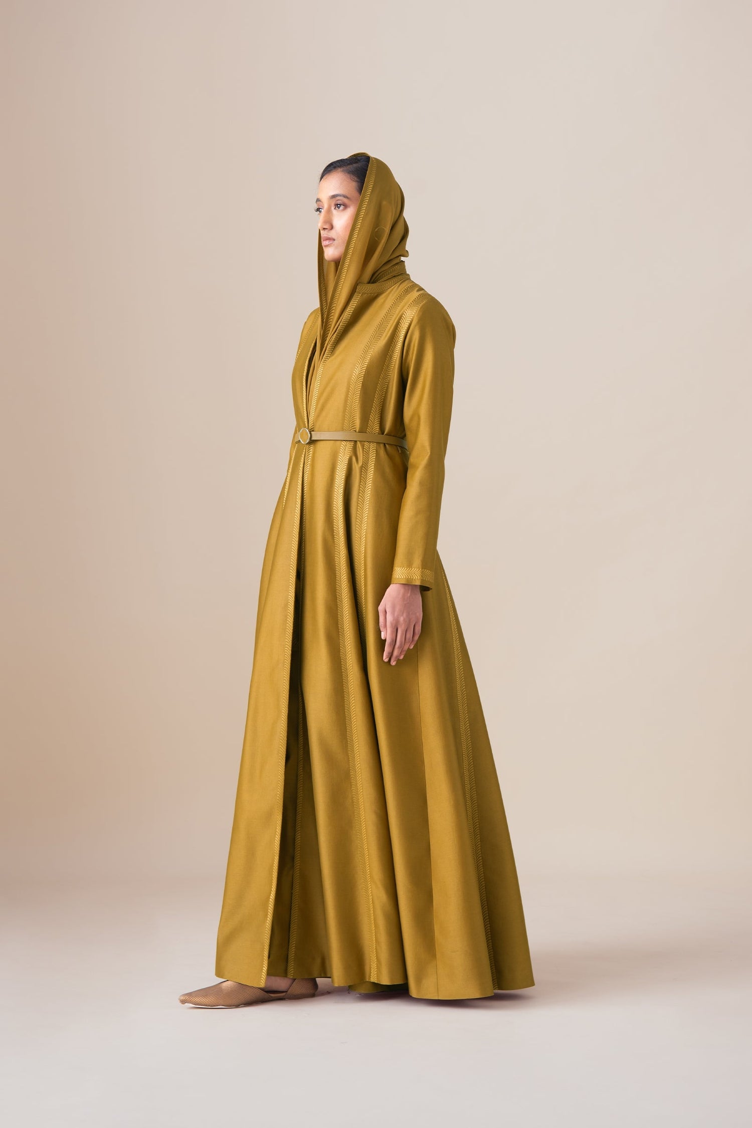  Silk Qabil Scarf – Yellow