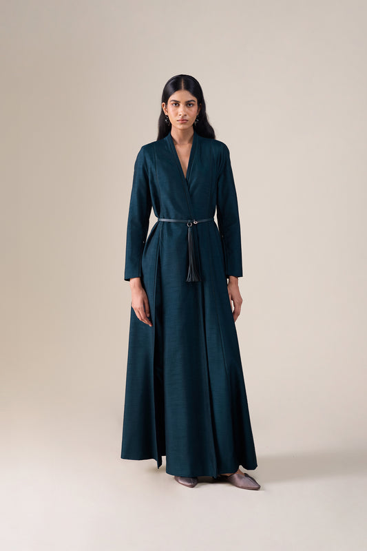 Silk Lev Jacket Set – Blue