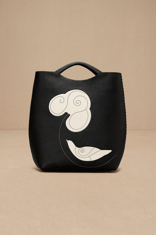 Faux Lether Dilmeet Tote Bag – Black