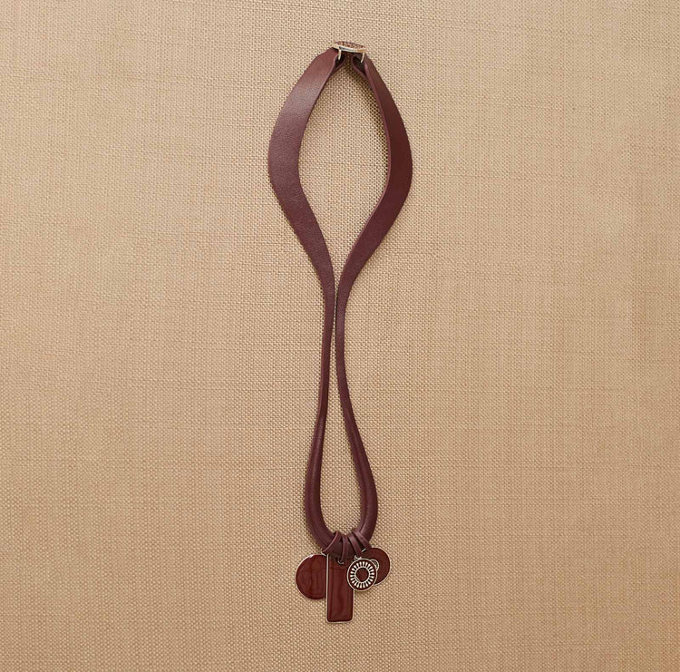 Ellie Neck Piece - Burgundy 