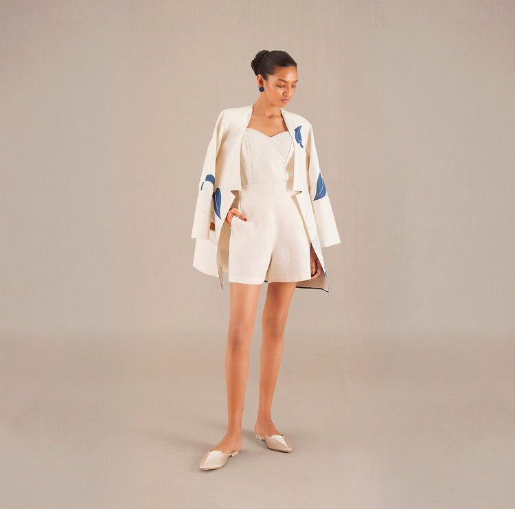 Amira Jacket Set - Ivory