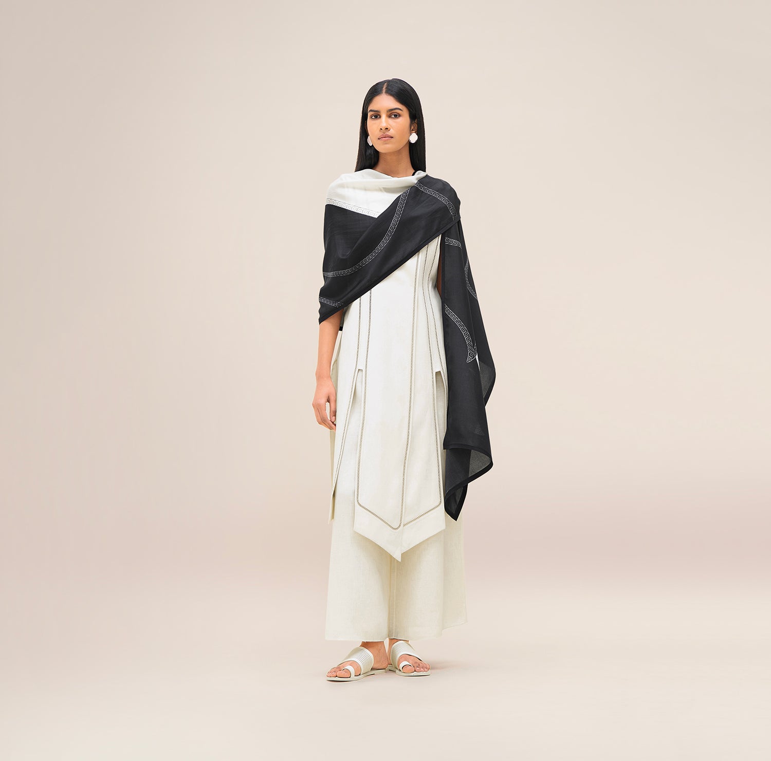  Silk Avis Scarf – Black