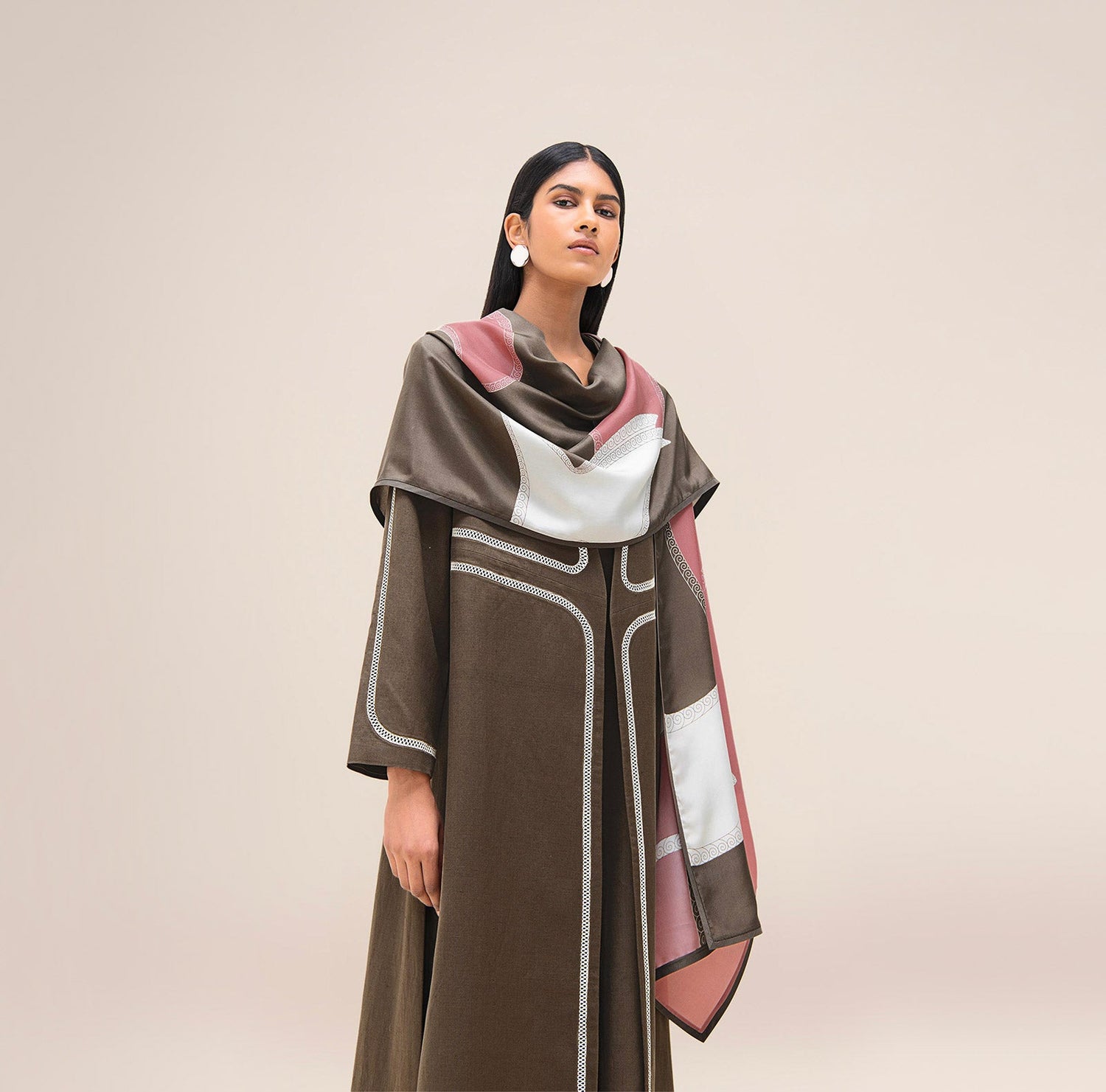  Silk Avis Scarf – Brown