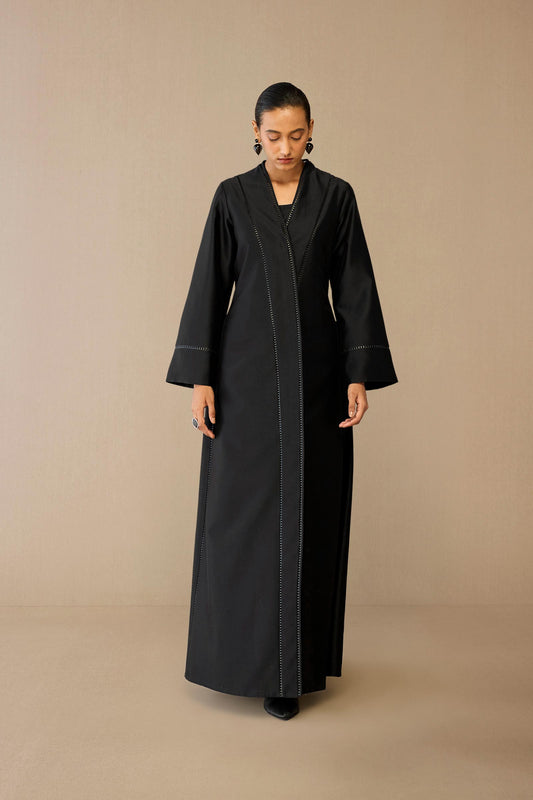 Chanderi Nazia Abaya Set – Black