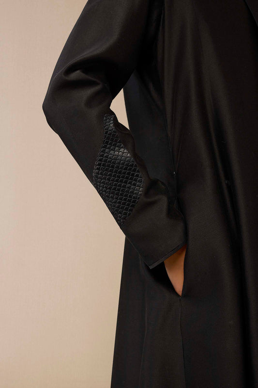 Chanderi Dil-e-zaar Abaya Set – Black