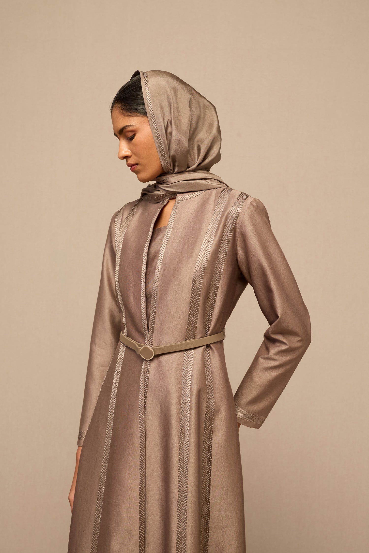  Silk Qabil Scarf – Grey