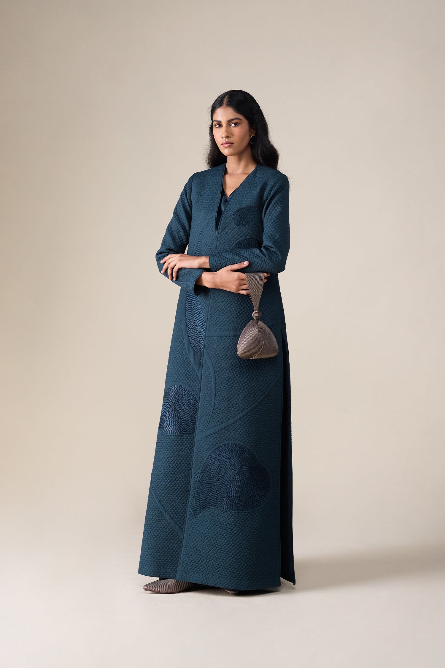 Silk Raziya Abaya Set – Blue