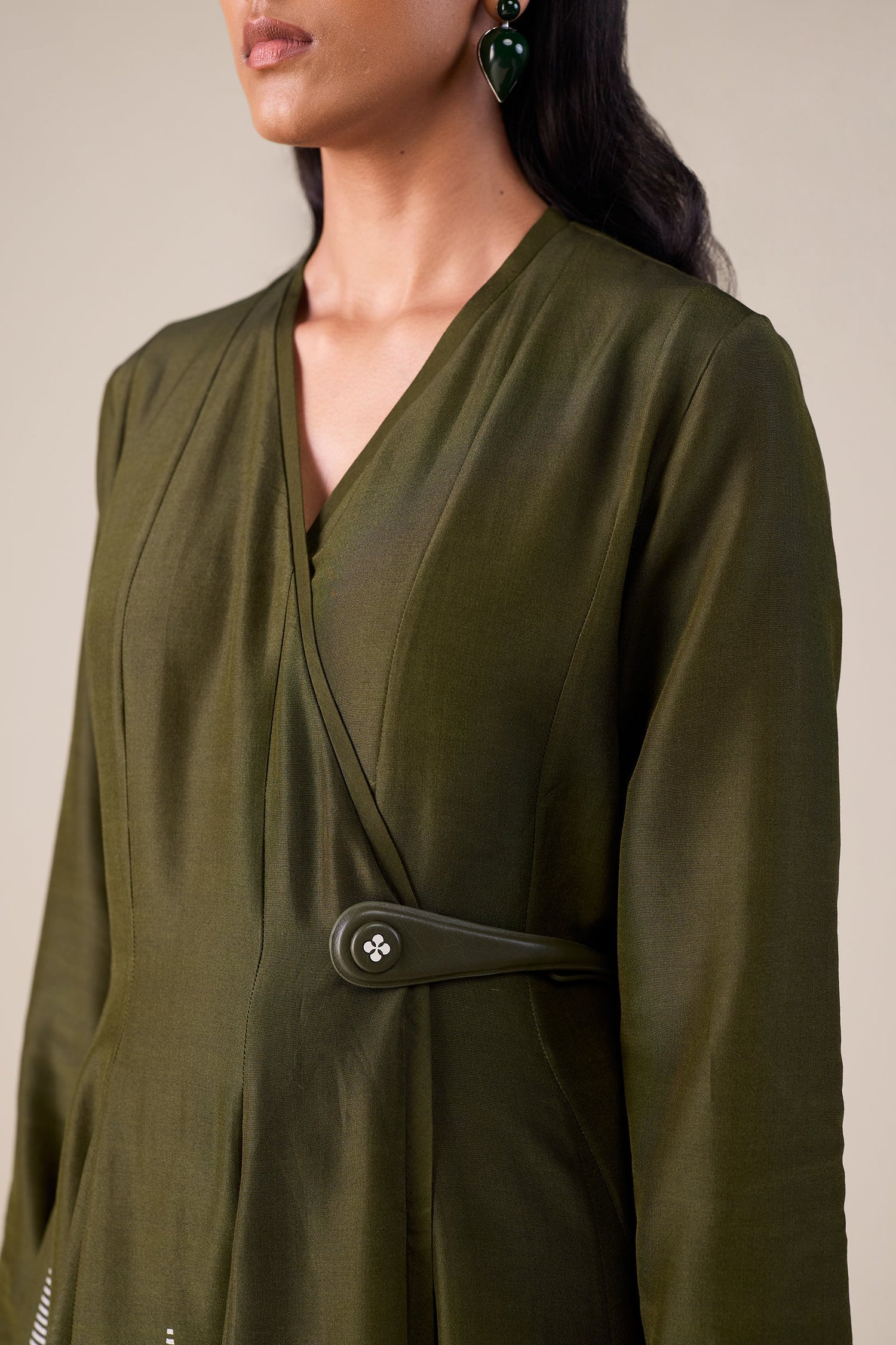  Chanderi Asma Dress – Green