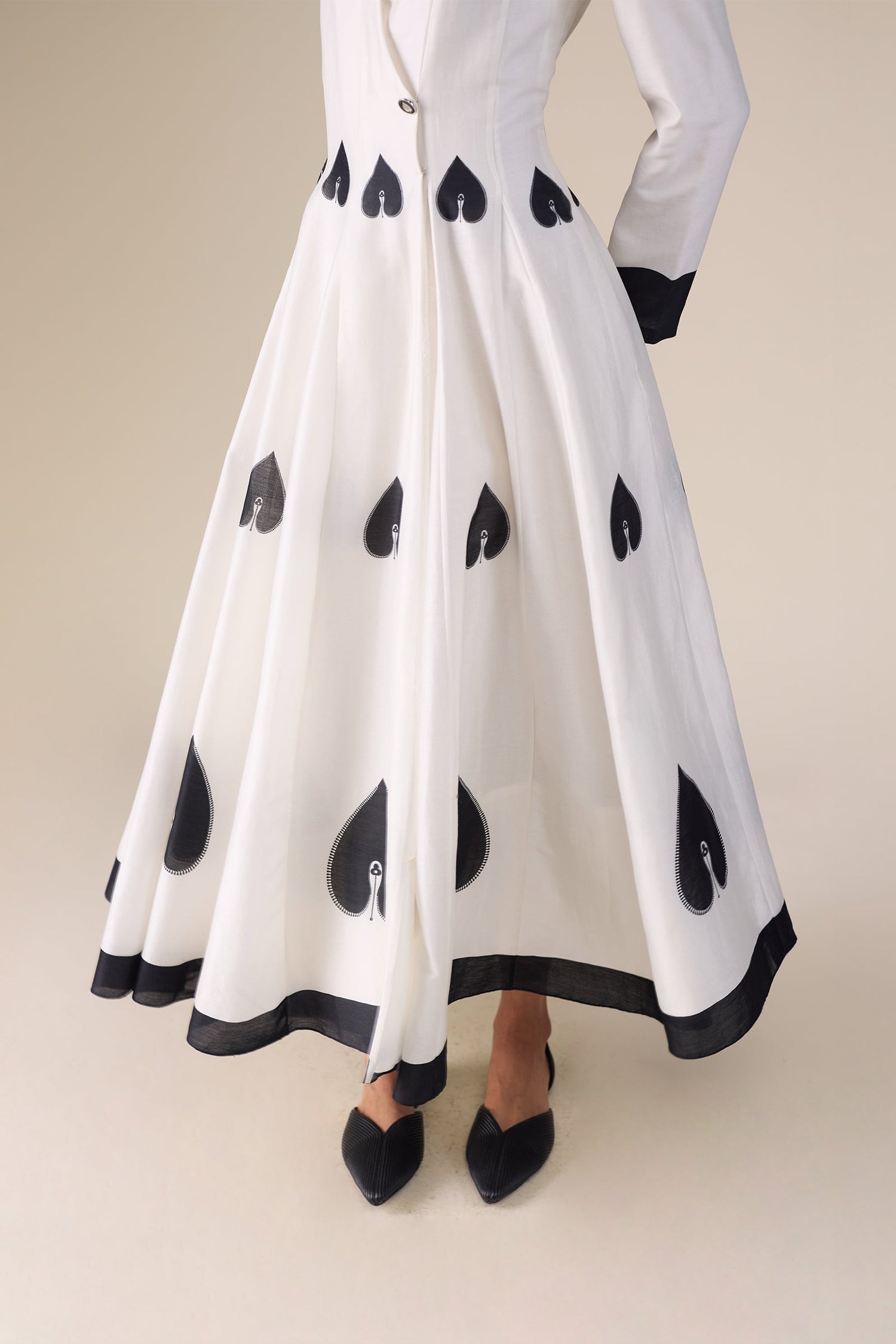  Chanderi Azah Dress – Ivory