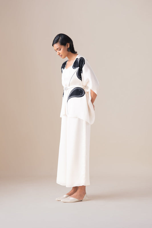 Organza Veya Cape Set – Ivory