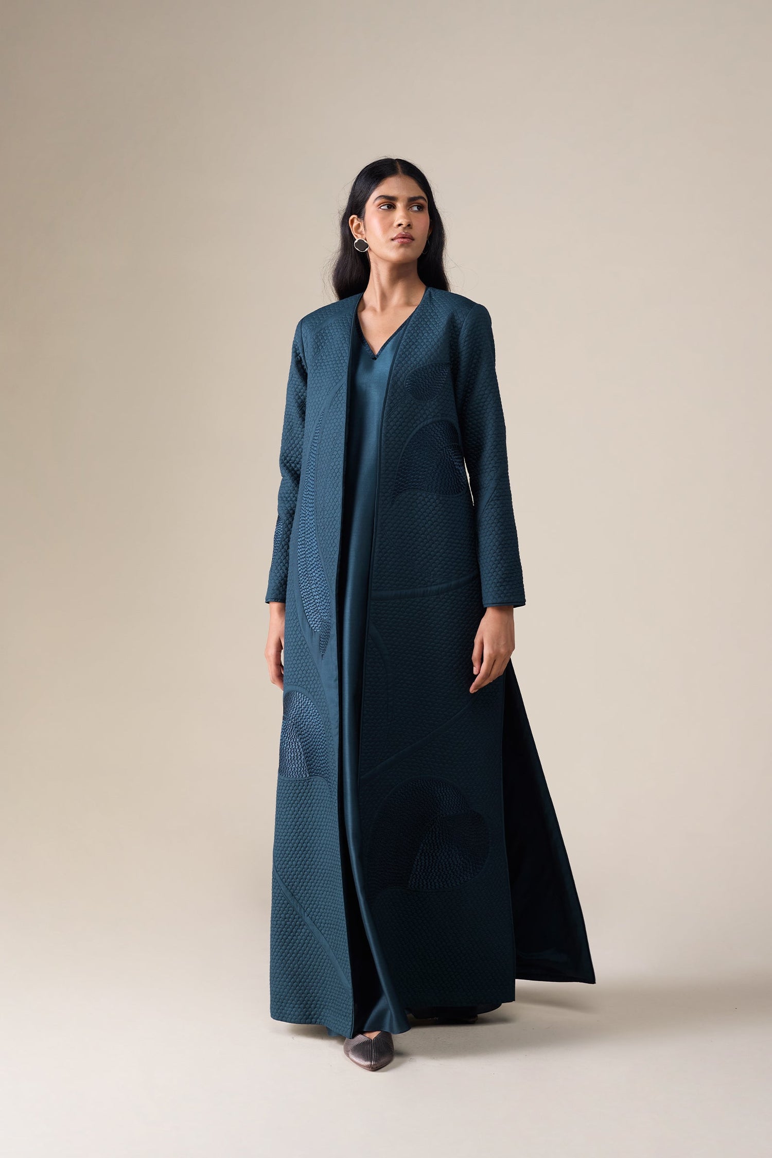  Silk Raziya Abaya Set – Blue