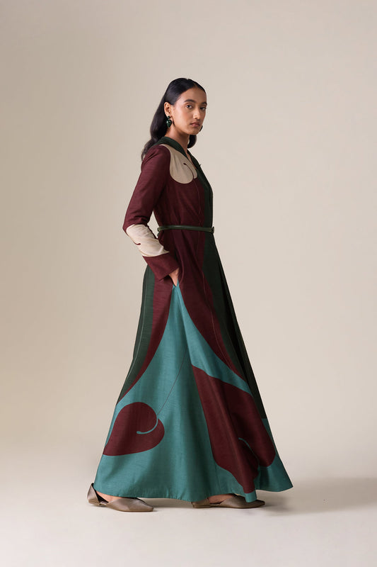 Organza Areli Abaya Set – Green