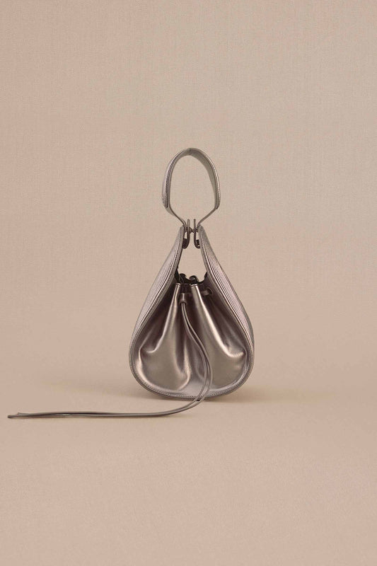 Faux Leather Nésara Bucket Bag – Metallics