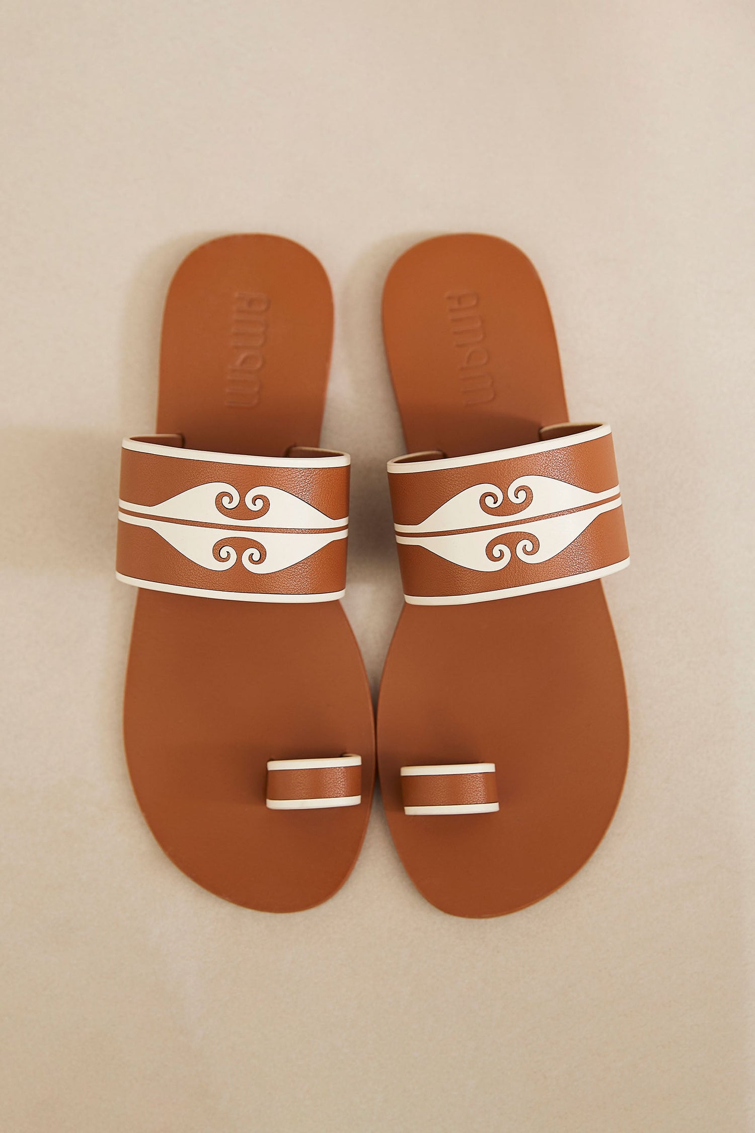 Naz Slip Ons - Tan & Ivory