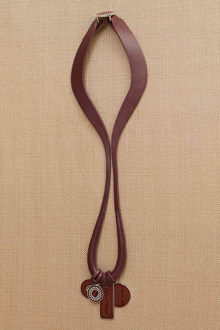 Ellie Neck Piece - Burgundy 