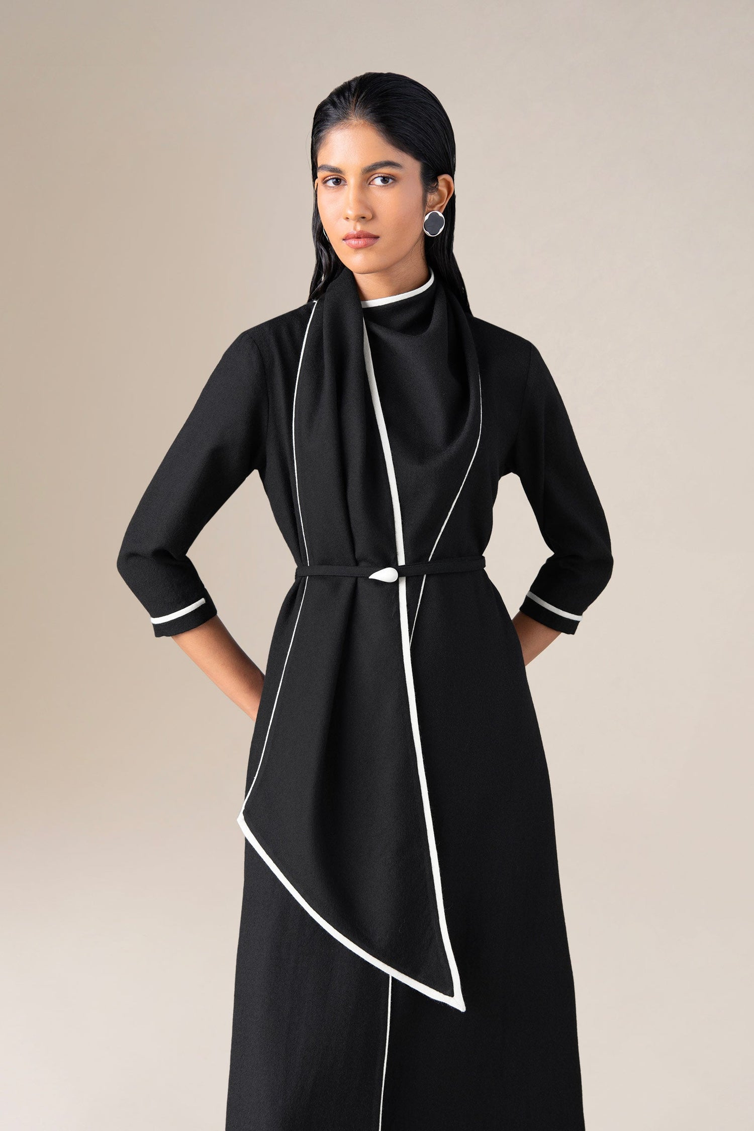  Wool Rezan Tunic Set – Black