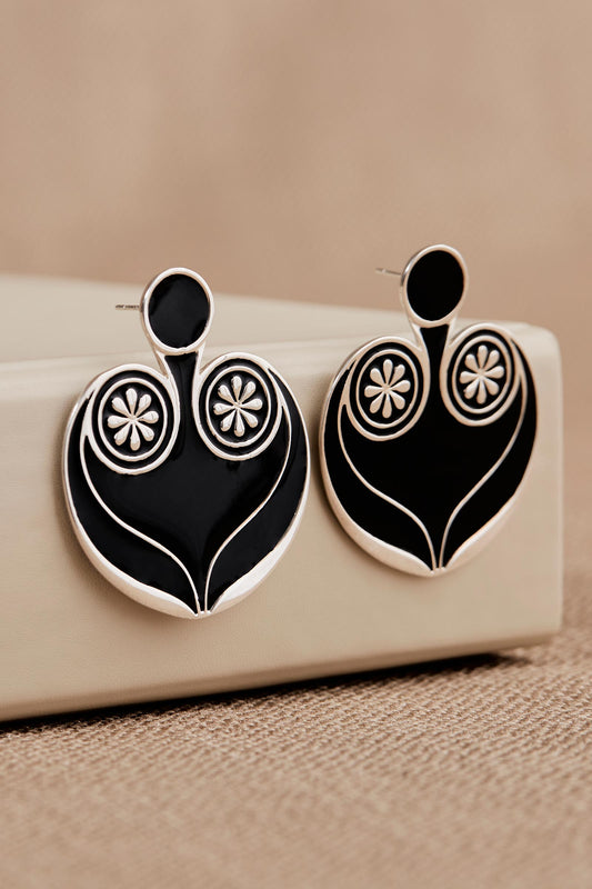 Fiona Earrings - Black