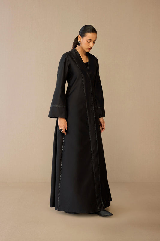 Chanderi Nazia Abaya Set – Black