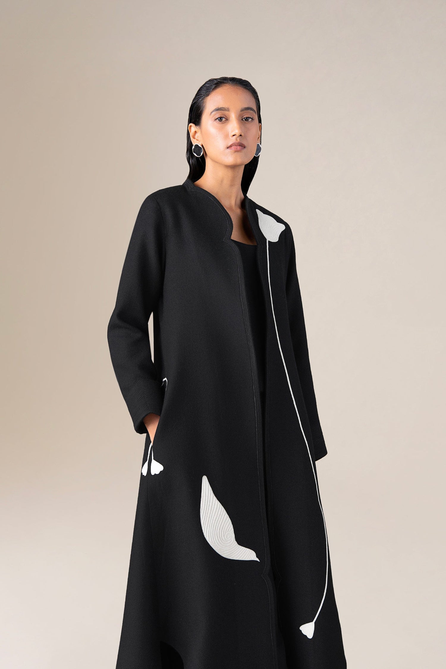  Wool Zahir Jacket Set – Black