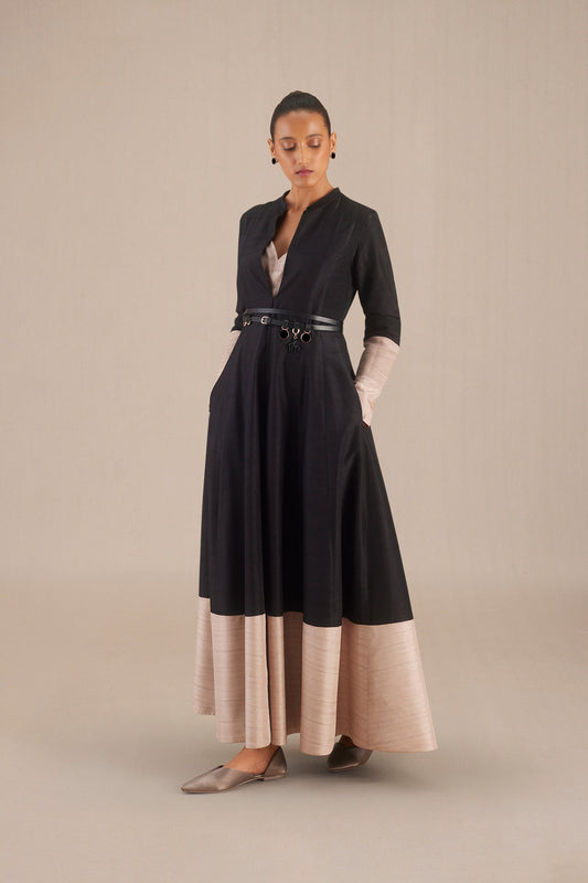 Silk Zahra Abaya Set – Black